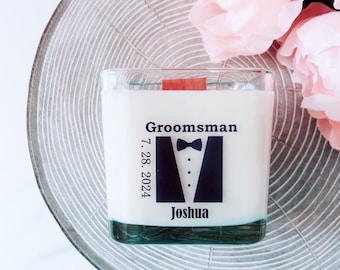 Groomsman Proposal Candle,  Personalized Gift for Groomsmen Boxes, Wedding Candles, Grooms Gifts