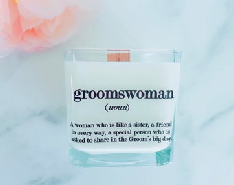 Groomswoman Proposal Gift | Groomswoman Candle | Proposal Gift Box | Wedding Candles | Groomsmen Gifts