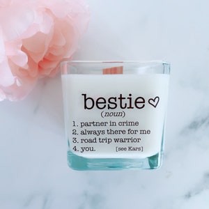 Personalized Best Friend Candle, Best Friend Definition Gift with Name, Friendship Gifts, Best Friend Birthday Gifts