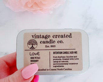 NEW Herbal Candle Add-ins |  Love Candle Intention Herbs | Intention Candles