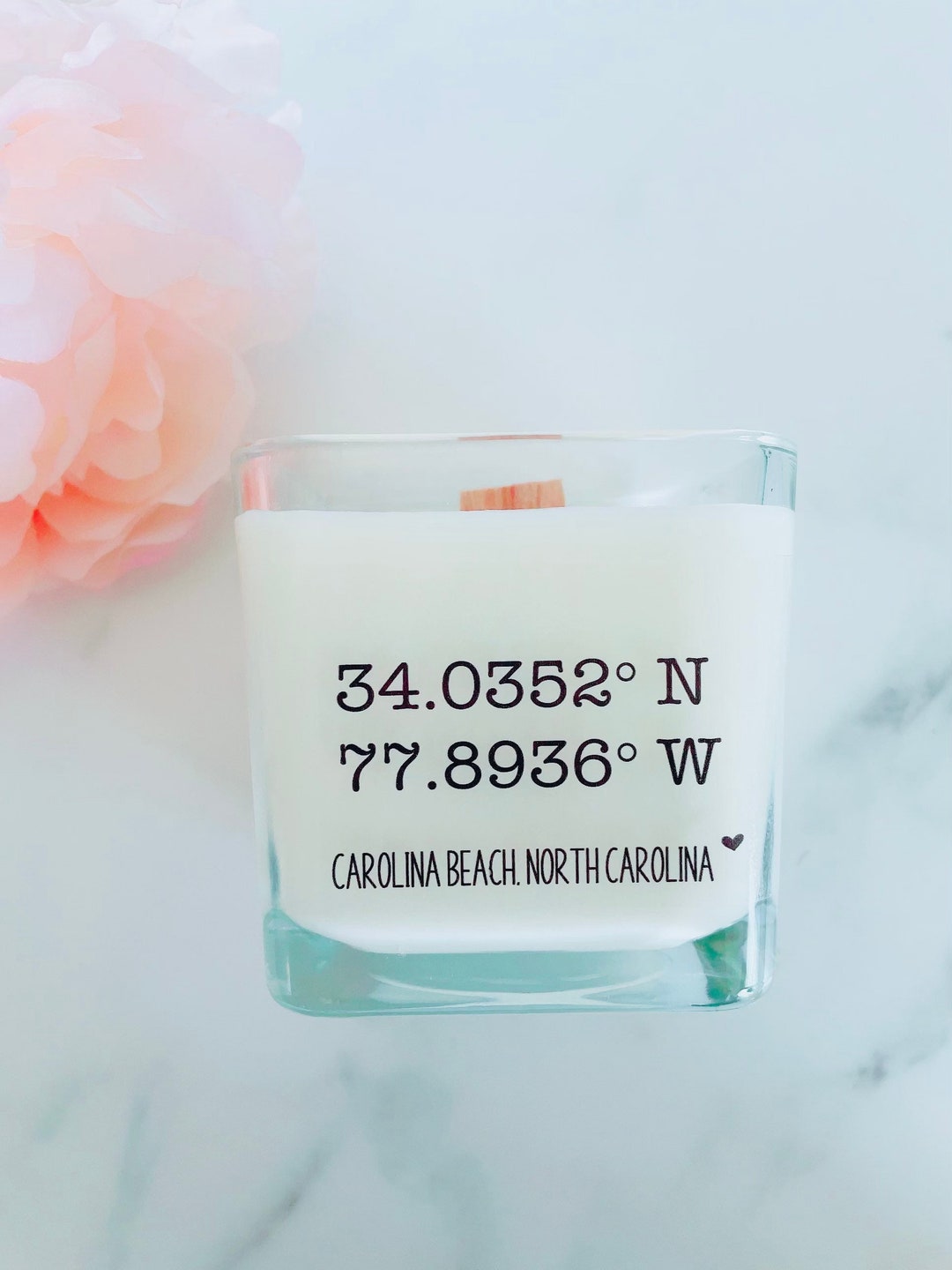 Carolina Beach North Carolina Candle Carolina Beach Coordinates Homesick Candle Etsy