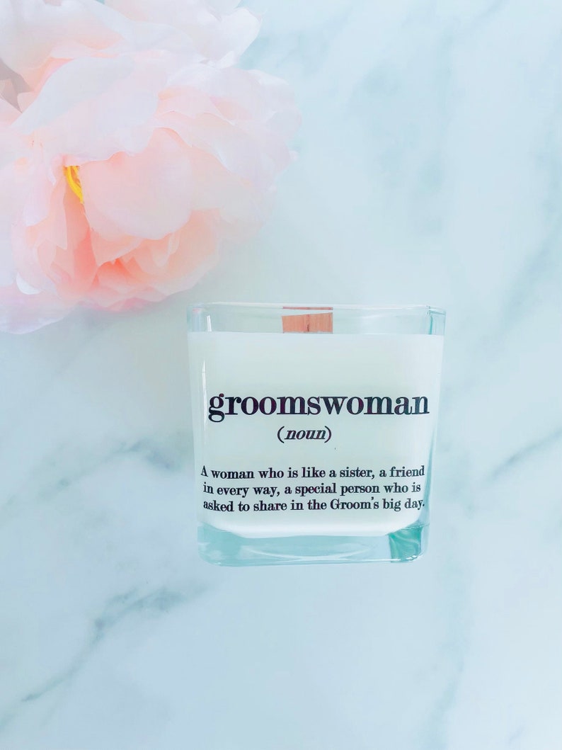 Groomswoman Proposal Gift Groomswoman Candle Proposal Gift Box Wedding Candles Groomsmen Gifts image 1