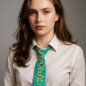Colorful Patterned Necktie - Fun Accessory for Events, Gifts for Men, Unique Fashion, Celebration Wear, Party Tie, Vibrant Neckwear