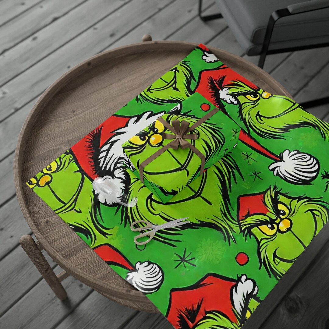 Who Stole Christmas the Grinch Wrapping Papers Etsy