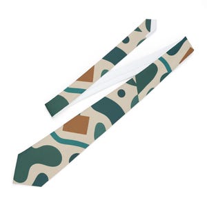 Modern Geometric Necktie, Stylish Tie for Men, Unique Gift for Him, Trendy Accessory for Weddings, Fashionable Office Wear, Father&#39;s Day