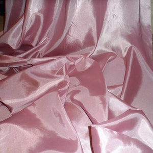 Dusty pink polyester silk lining fabric 44” wide price 1 Yard