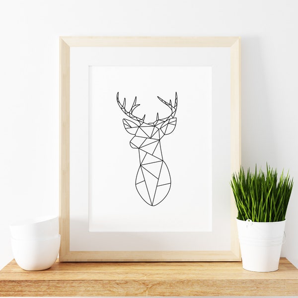 Deer Geometric - Etsy