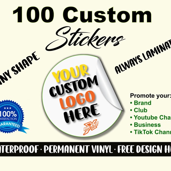 Custom Laminated Stickers Etsy