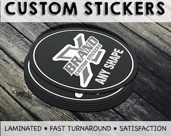 Custom Vinyl Stickers for Cars, Business Clubs - Die-Cut, Waterproof, Logo-Printed - Bulk & Cheap Customized Stickers on Etsy