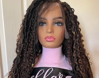 Messy Boho Goddess Dreads Loc Wig on Frontal