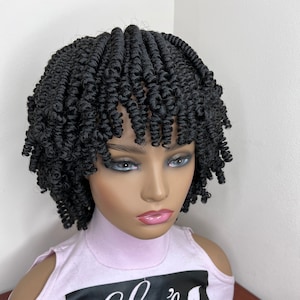 Short Black Head Band Passion Twist Wig