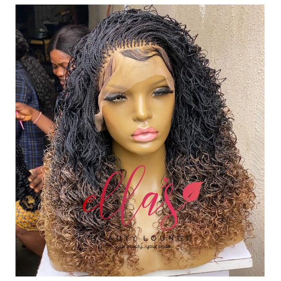 READY TO SHIP Curly Braided Wig -  Denmark