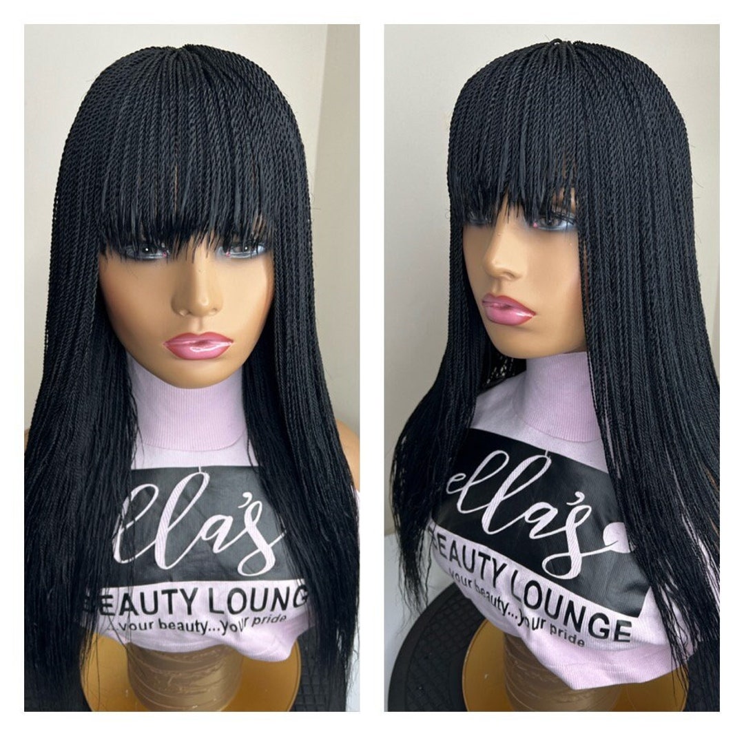 READY TO SHIP Twist Braided Bangs Wig Fringe Braids as an Everyday Wig
