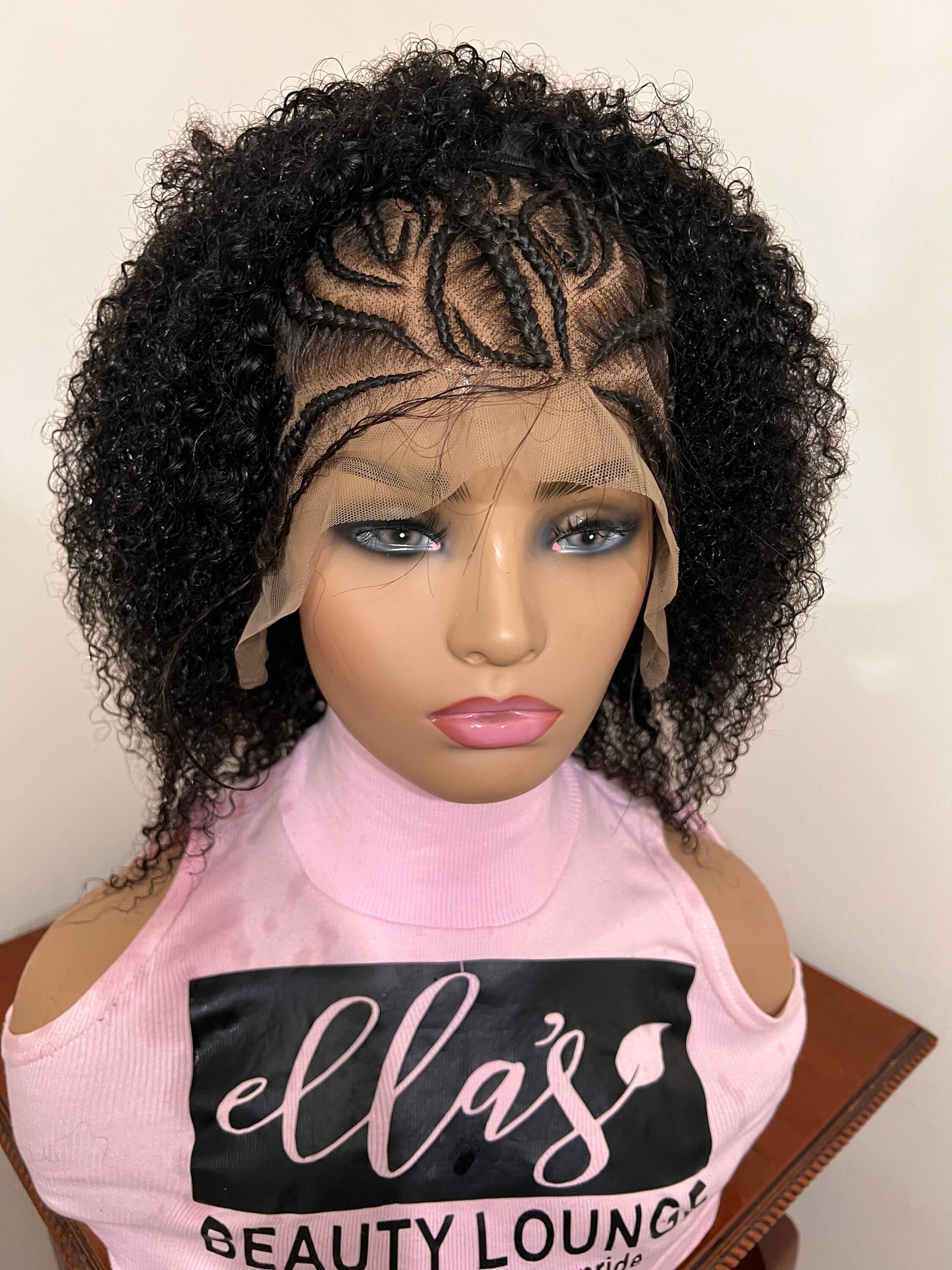 Afro Curly Beauty Lace Front Wig Human Hair Amazon.com : VIPbeauty Afro Kinky Curly Human Hair Wig 13x4  main image 2