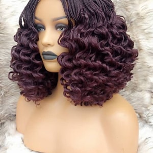 Curly Ends Braided Wig - Etsy