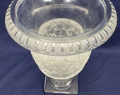 Vintage Lalique Crystal Versailles Large Vase Glass Urn 14 quot Tall France (Last One)
