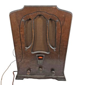 Vintage 1931 RCA Radiola Superette R7 Superheterodyne Tube Radio Art Deco Tombstone FREE Shipping