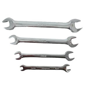 Vintage Snap-on VO Series 4pc Set SAE Double Open-End Wrenches  - VO1214, VO1012, VO810, VO68 - USA Made