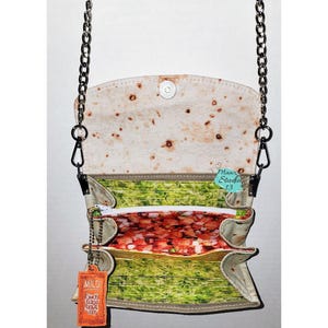 Burrito Wallet With Chain Crossbody / Shoulder Strap or wristlet strap