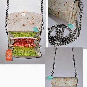 Cartera Burrito con cadena para bandolera, bandolera o correa de muñeca