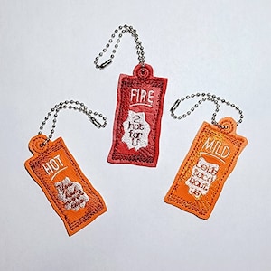 Taco Sauce Packet Zipper charm/Key Ring