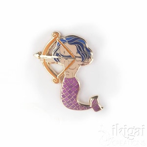 Sagittarius Zodiac Merman Mini Pin de esmalte