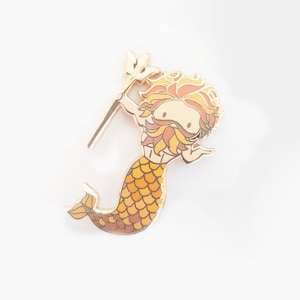 Leo Zodiac Merman - Mini Enamel Pin