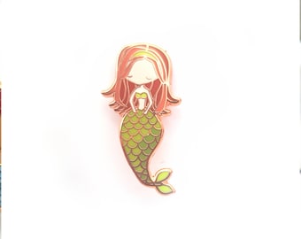 Kawaii Virgo Zodiac Mermaid Enamel Pin