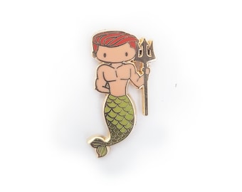 Virgo Zodiac Merman Mini Enamel Pin