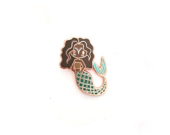 Aboriginal Mermaid of Australia Hard Enamel Pin, Indigenous Mermaid, Australian Natives, Mermaids of the World