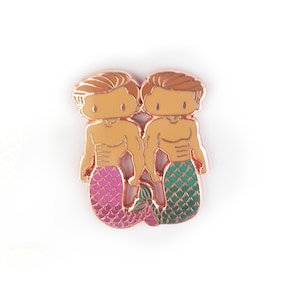 Gemini Zodiac Merman - Mini Pin de esmalte