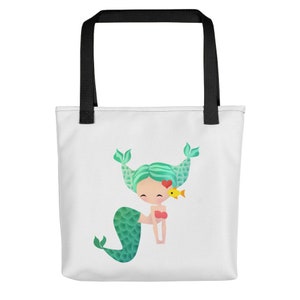 Pisces Zodiac Mermaid Tote bag