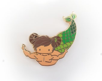 Taurus Zodiac Merman - Mini Enamel Pin