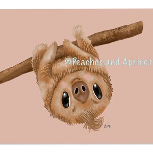 Sloth Print, Sloth, Sloth Art, Sloth Wall Art, Sloth Art Print, Sloth Art Painting, Sloth Gift, Sloth Artwork, Art Print, Wall Art