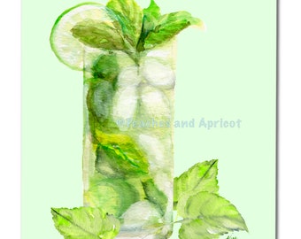 Bloody Mary cocktail, bar art print, alcohol art print, cocktail art, cocktail art print