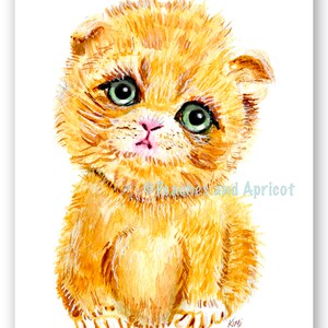 Cat Art Print in Watercolor