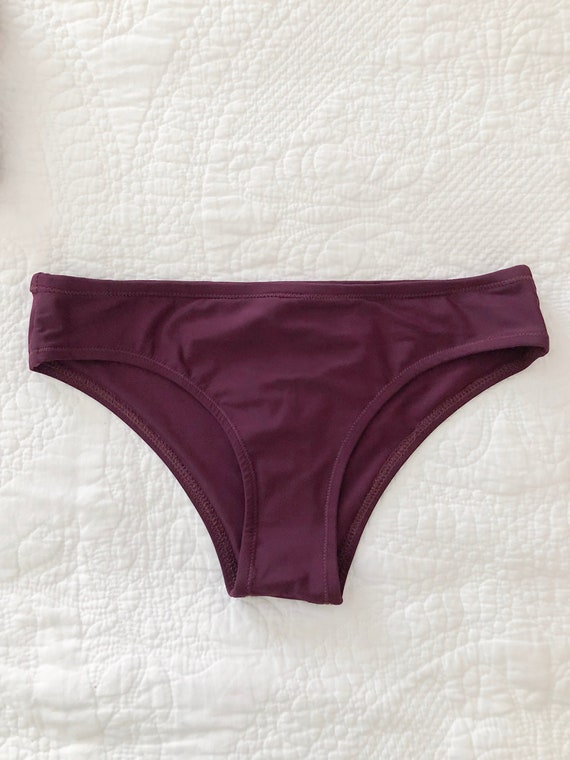 burgundy swim bottoms