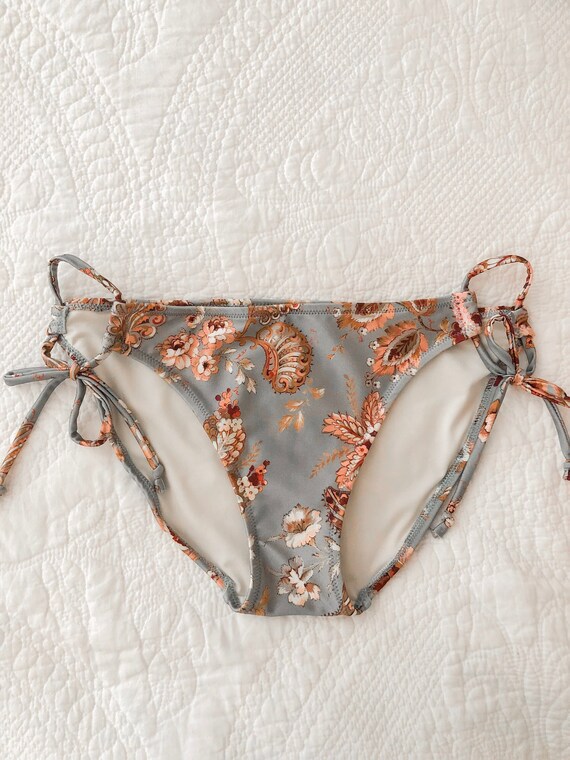 blue floral bikini bottoms