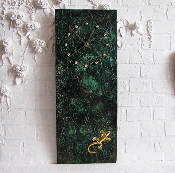 Long Rectangular Wall Clock Minimalist Style Decor