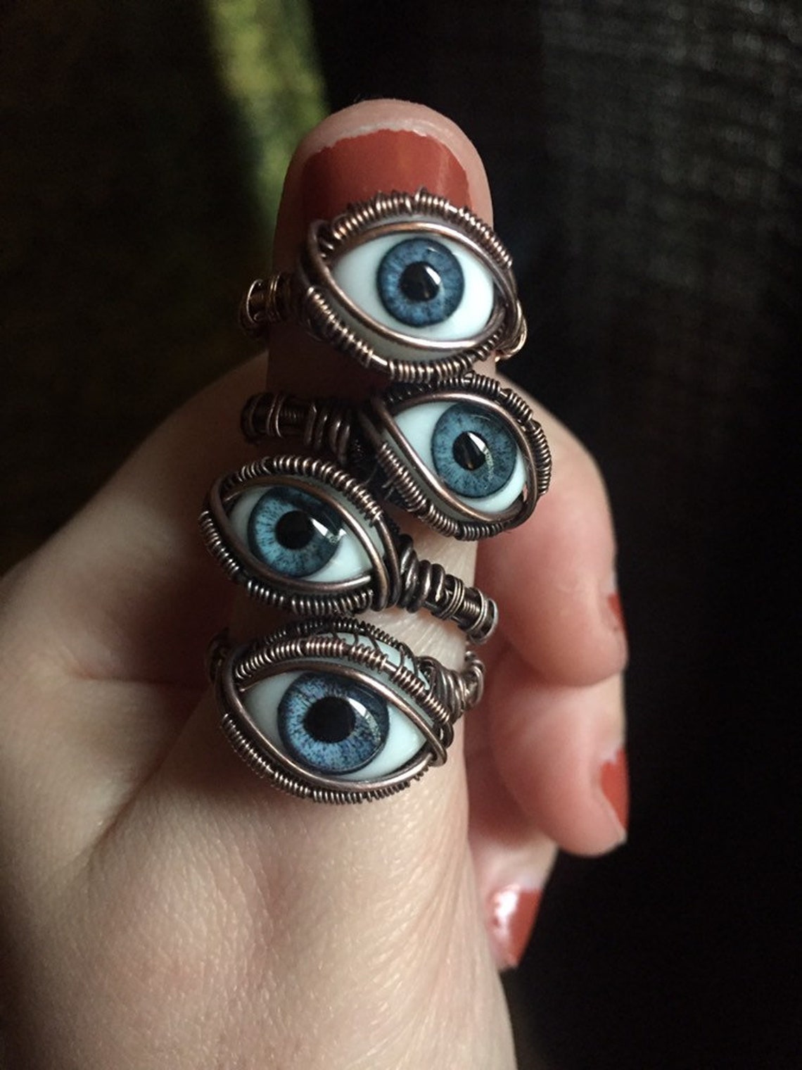 AWAKENING EYE RING// Glass Eye Ring// Eye Jewelry// Evil Eye Etsy