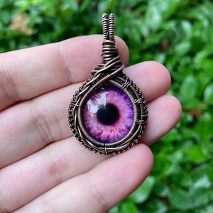 AWAKENING EYE ANHÄNGER // Realistisches Auge Anhänger // Draht gewickelt Schmuck // Anhänger Auge // Anhänger des Evil Eye // Cottagecore Schmuck //