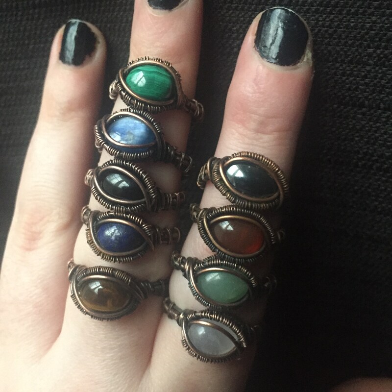 Wire Wrap Rings - Etsy