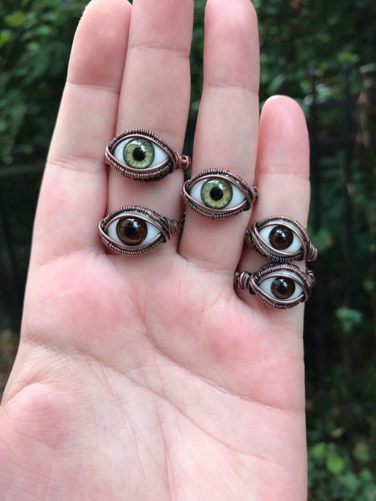AWAKENING EYE RING// Glass Eye Ring// Eye Jewelry// Evil Eye Etsy
