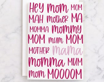 PRINTABLE Funny Mothers Day Card for Mom Gift INSTANT DOWNLOAD | Hey Mom