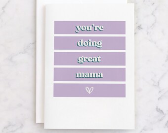 PRINTABLE First Mothers Day Card for New Mom | First Time Mom Card for Best Friend INSTANT DOWNLOAD | Doing Great