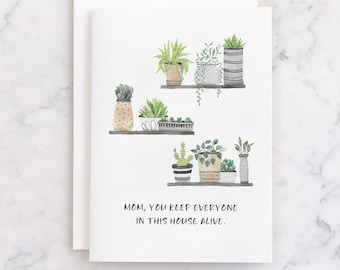 PRINTABLE Mothers Day Card for Plant Mom | Gardener Gift for Mom INSTANT DOWNLOAD | Crazy Plant Lady