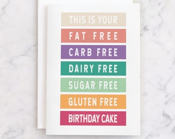Birthday Diet Just Saying Funny Birthday Card