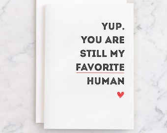 Favorite Person Card - Valentines Day Card for Him - Love Card for Boyfriend - Anniversary Card for Husband | PRINTABLE | Favorite Human