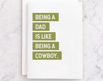 PRINTABLE Funny Fathers Day Card for Dad INSTANT DOWNLOAD | Cowboy