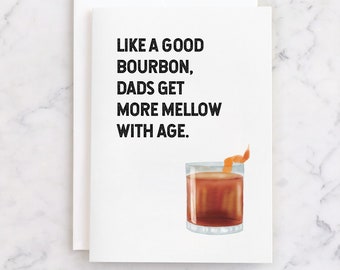 PRINTABLE Funny Fathers Day Card for Dad | Birthday Card for Dad INSTANT DOWNLOAD | Bourbon
